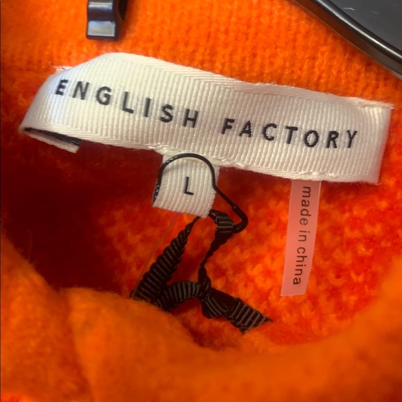 English Factory Vibrant Orange sweater - Picture 5 of 6